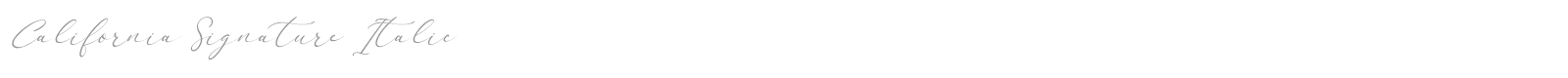 California Signature font preview